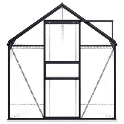 vidaXL Invernadero con marco aluminio gris antracita 4,75 m²