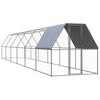 vidaXL Jaula gallinero de exterior de acero galvanizado 2x12x2 m