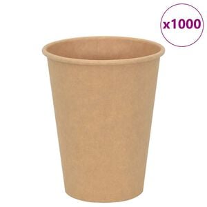 vidaXL Tazas de caf&eacute; de papel 1000 uds 12oz 300ml marr&oacute;n