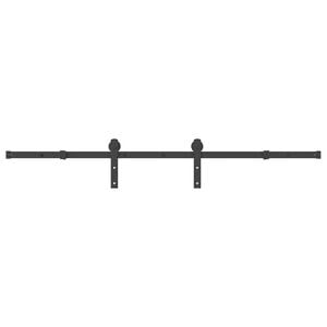 vidaXL Kit de herrajes para puertas correderas acero negro 183 cm