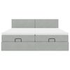 vidaXL Estructura cama otomana colchones terciopelo gris claro