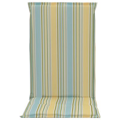 vidaXL Cojines de sillas jardín 4 uds estampado multicolor 120x50x3 cm