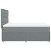 vidaXL Cama box spring con colch&oacute;n tela gris claro 140x200 cm