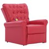 vidaXL Sill&oacute;n de masaje reclinable cuero sint&eacute;tico rojo