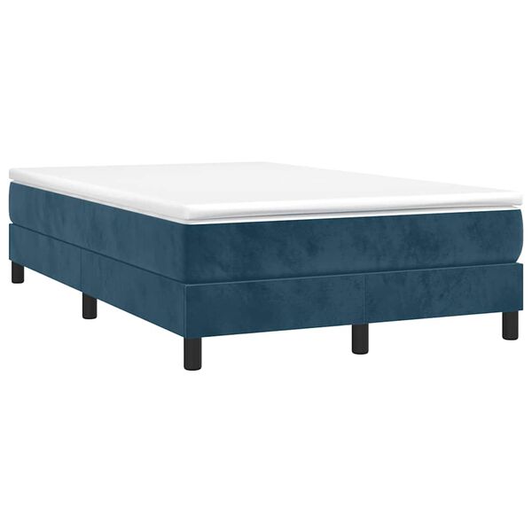 vidaXL Estructura de cama con somier terciopelo azul oscuro 120x200cm
