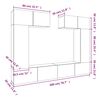 vidaXL Set de muebles para TV 6 pzas madera contrachapada gris Sonoma