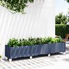 vidaXL Jardinera con ruedas PP azul gris 240x50x54 cm