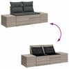 vidaXL Conjunto de sofás de jardín 4 pcs Gris Claro ratán sintético