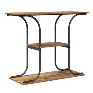 vidaXL Mesa Consola con estante Madera vieja 101 x 35 x 80,5 cm