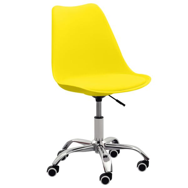 vidaXL Sillas de comedor 6 unidades cuero sint&eacute;tico amarillo