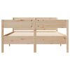 vidaXL Estructura de cama sin colch&oacute;n madera maciza de pino 135x190 cm