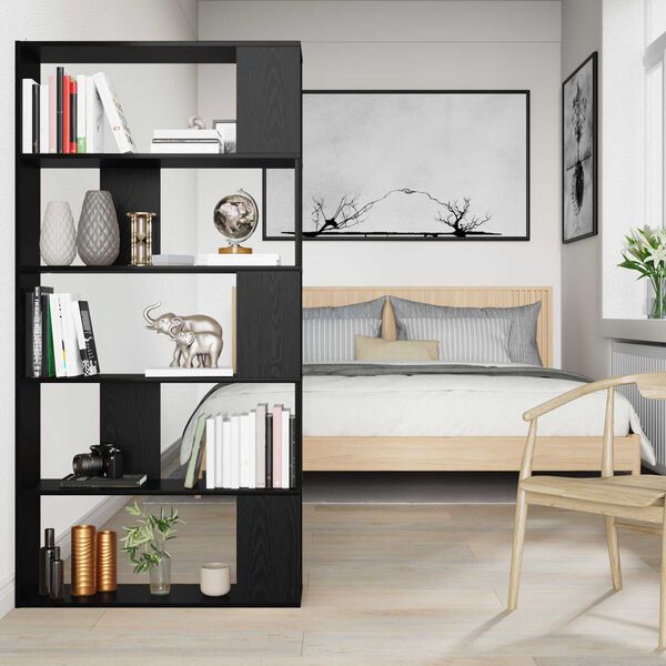 vidaXL Librer&iacute;a Roble Negro 80 x 24 x 159 cm Madera de ingenier&iacute;a