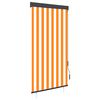 vidaXL Estor enrollable de exterior blanco y naranja 80x250 cm