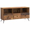 vidaXL Mueble de TV con caj&oacute;n Madera envejecida 102 x 34,5 x 50 cm