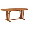 vidaXL Mesa de jard&iacute;n madera maciza de eucalipto 200x100x75 cm