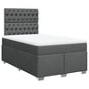 vidaXL Cama box spring con colch&oacute;n tela gris oscuro 120x190 cm