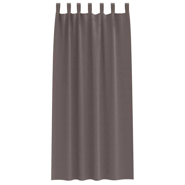 vidaXL Cortinas Opacas con Anillas 2 pcs Marr&oacute;n Oscuro 260 x 140 cm