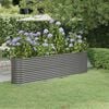 vidaXL Jardinera arriate acero galvanizado gris 260x40x68 cm