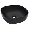 vidaXL Lavabo 42,5x42,5x14,5 cm cer&aacute;mica negro