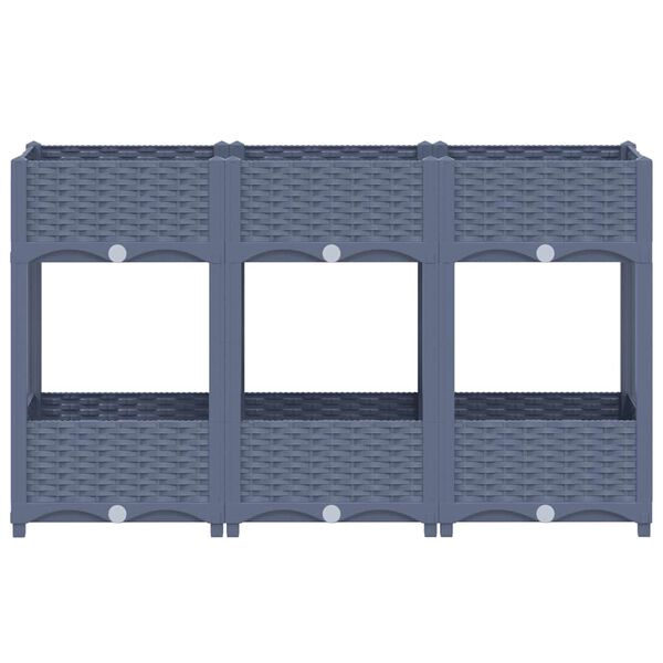 vidaXL Arriate polipropileno 120x40x71 cm