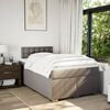 vidaXL Cama box spring con colch&oacute;n tela gris taupe 120x200 cm