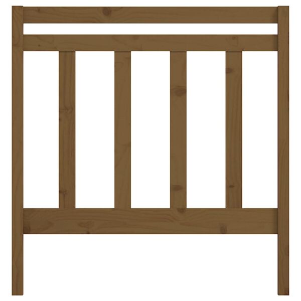 vidaXL Cabecero de cama madera maciza de pino marr&oacute;n miel 106x4x100 cm