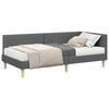 vidaXL Estructura de Cama Esquina con Colch&oacute;n 2 uds. Gris oscuro
