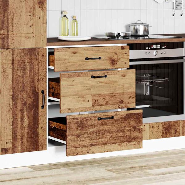 vidaXL Mueble bajo de cocina Kalmar de madera antigua de ingenier&iacute;a