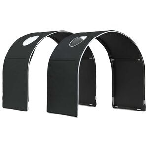 vidaXL T&uacute;nel de cama 2 pcs Negro 211 x 52,5 x 2 cm Poli&eacute;ster