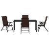 vidaXL Conjunto de Comedor de Jard&iacute;n 5 pcs Marr&oacute;n