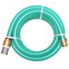 vidaXL Manguera de succi&oacute;n con conectores de lat&oacute;n 10 m 25 mm verde
