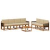 vidaXL Conjunto de sof&aacute;s de exterior 7 uds. Natural