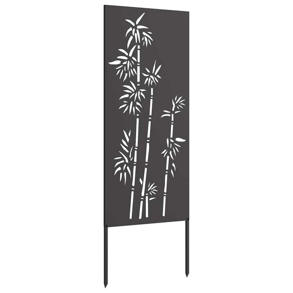 vidaXL Pantalla de Privacidad para Jard&iacute;n Floral Negro 50 x 140 cm