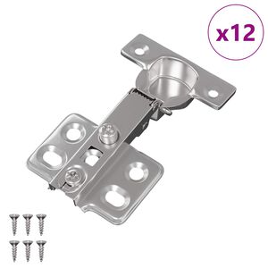 vidaXL Bisagra 12 pcs N&iacute;quel 26 mm Hierro