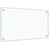 vidaXL Salpicaderos cocina 2 uds vidrio templado transparente 70x40 cm