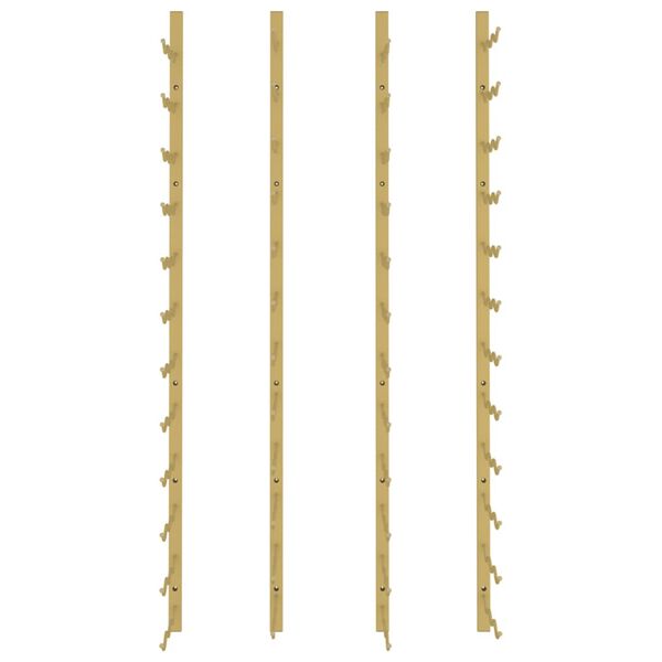 vidaXL Botellero de pared para 36 botellas 2 unidades hierro dorado