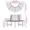 vidaXL Bancos de &aacute;rbol semicirculares 2 uds madera maciza teca &Oslash;160 cm