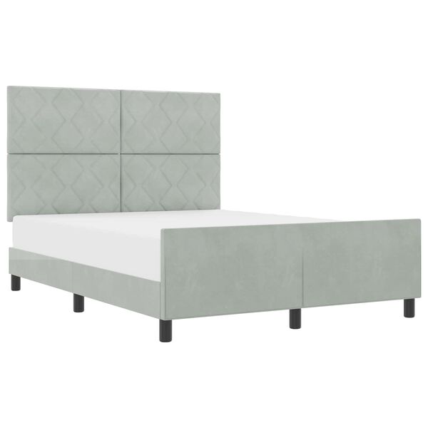 vidaXL Cama tipo Box Spring Gris claro 140 x 200 cm Terciopelo