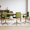 vidaXL Sillas de comedor giratorias 4 unidades terciopelo verde claro