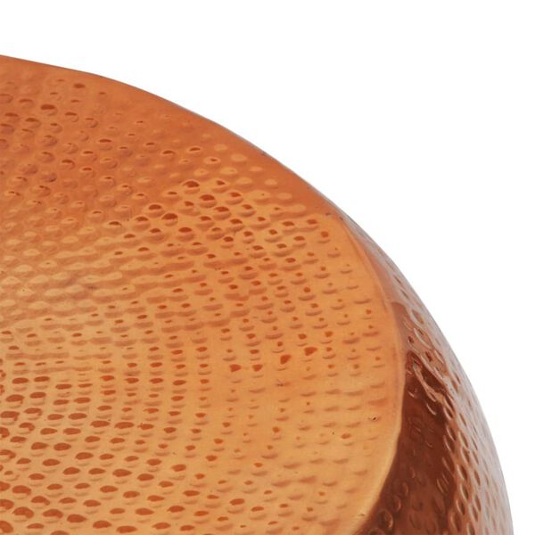 vidaXL Mesa de centro de aluminio martillado color latón/cobre