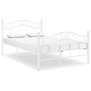 vidaXL Estructura de cama sin colch&oacute;n metal blanco 120x200 cm