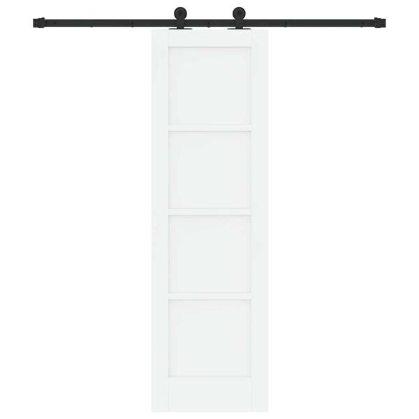 vidaXL Puerta Corredera y Negro 61 x 198,5 cm Madera de pino macizo