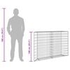 vidaXL Arriate de gaviones de trapecio acero galvanizado 150x20x100 cm
