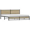 vidaXL Estructura de cama sin colch&oacute;n metal roble Sonoma 200x200 cm