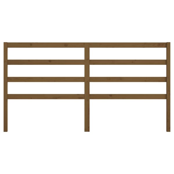 vidaXL Cabecero de cama madera maciza de pino marr&oacute;n miel 206x4x100 cm