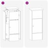 vidaXL Caja de entrega de paquetes Blanco 44.5 x 29 x 110.5 cm Acero