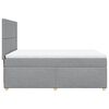 vidaXL Cama box spring con colch&oacute;n tela gris claro 140x200 cm