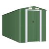 vidaXL Cobertizo de jard&iacute;n acero galvanizado verde 192x523x223 cm