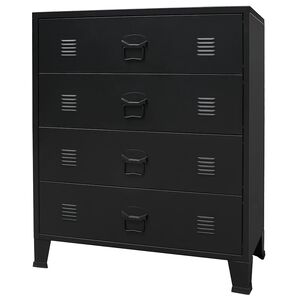 vidaXL Cajonera met&aacute;lica de estilo industrial 78x40x93 cm negro