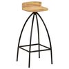 vidaXL Taburetes de barra de cocina 2 unidades madera maciza de mango